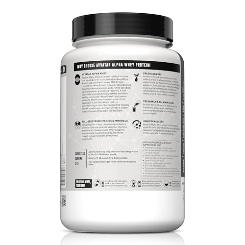 Image of avvatar ALPHA WHEY PROTEIN | 1Kg | Chocolate Hazelnut Flavour | 25g Protein | 25 Servings