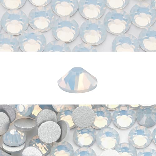Rhinestones 3000pcs SS6 (1.9-2.0mm) Glass Flatback Crystal White Opal