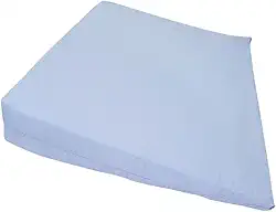 Travesseiro Triangular Encosto, Travesseiro Antirefluxo para Berço Mini Cama Antialérgico com Capa Lavável (Capa e Espuma)(Azul)