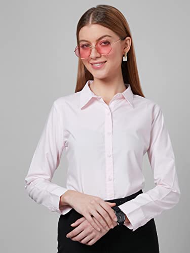 Image of Style Quotient Women Solid Polycotton Regular Formal Shirt