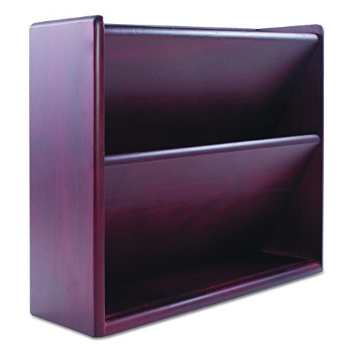 Carver 09623 Hardwood Double Wall File, Letter, Two Pocket, Mahogany
