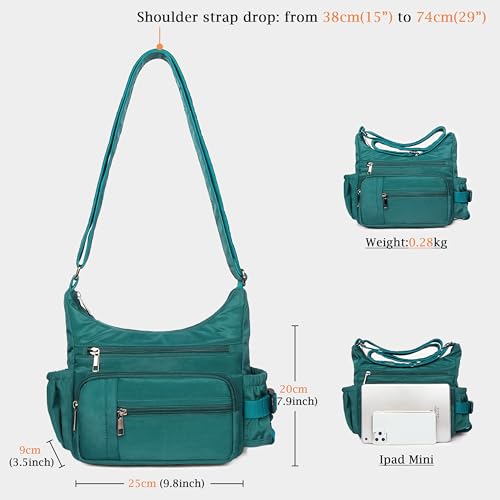 Image of VOLGANIK ROCK Crossbody Bags for Women RFID Lightweight Travel Shoulder Bag Waterproof Nylon purses and handbags Pocketbook