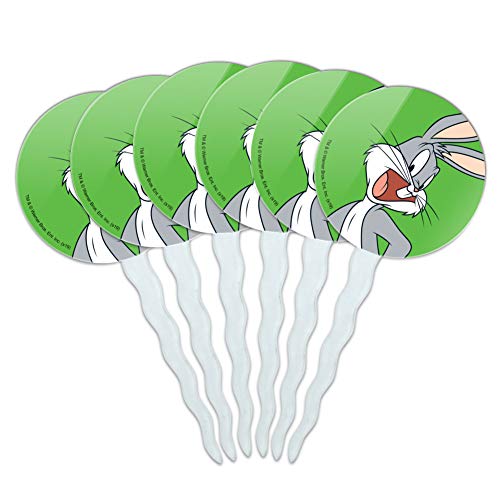 Looney Tunes Bugs Bunny Cupcake Picks Toppers Decoration Set of 6