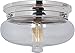 Craftmade 35081-PLN Yorktown Victorian Round Glass Flush Mount Ceiling Lighting, 1-Light, 60 Watts, Polished Nickel (13"W x 8"H)