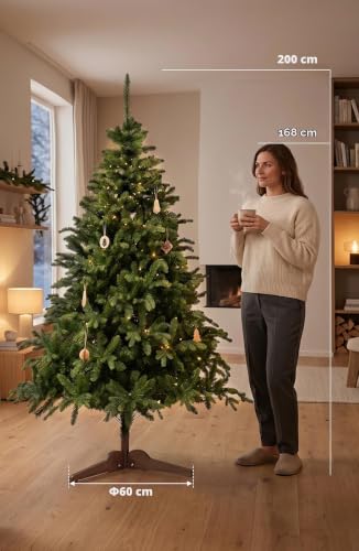 Weihnachtsbaum künstlich 200 cm, Nordmanntanne mit Spritzguss – Ansicht 6