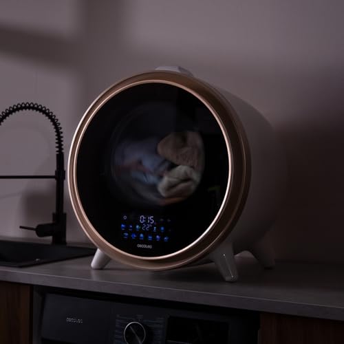 Cecotec Kompakter Ablufttrockner 3kg Bolero DressCode Dry 3600V Dark, 12 Programme, Klasse A, Intelligente Automatische Trocknung, FullColor Display, UV Care Funktion, Dry Shoe Pro, Dunkel