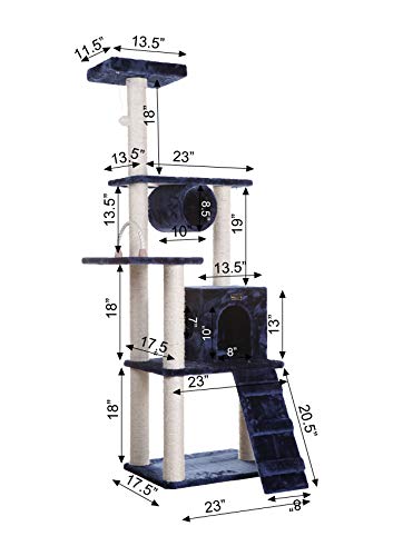 Torre para gatos 71" Armarkat navy madera real miniatura 3