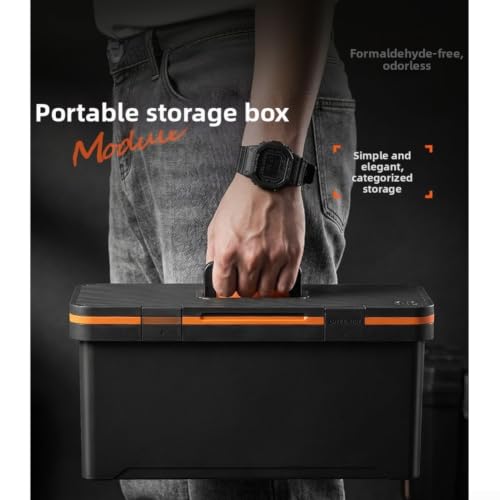 Organiseur à outils double couche en plastique robuste à compartiments modulables