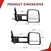 YITAMOTOR Towing Mirror Compatible with 2007 2008 2009 2010 2011 2012 2013 2014 2015 2016 2017 Toyota Tundra, Power Adjusted Heated Turn Signal Light Manual Telescoping and Folding Black