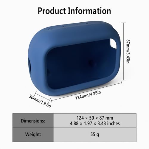 Image of Geiomoo Silicone Case for Anker Select 4 Go Speaker, Protective Portable Scratch Shock Resistant Cover (Navy Blue)