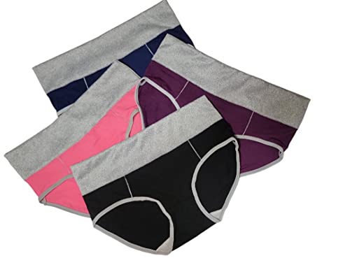 4Pcs Women's Soft Cotton Underwear Briefs Breathable High Waist Full Coverage Multicolor Ladies Panties (As1, Alpha, X_L, Regular, Regular) #TOP1