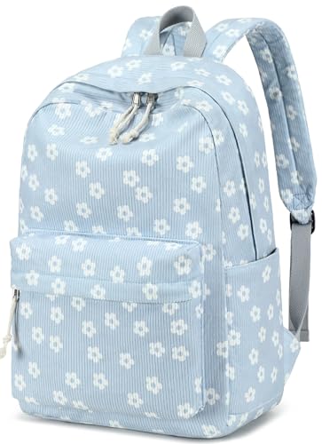 Image of BTOOP School Backpack for Teens Large Corduroy Bookbag Lightweight 15.6 inch Laptop Bag for Girls Women Casual High School College