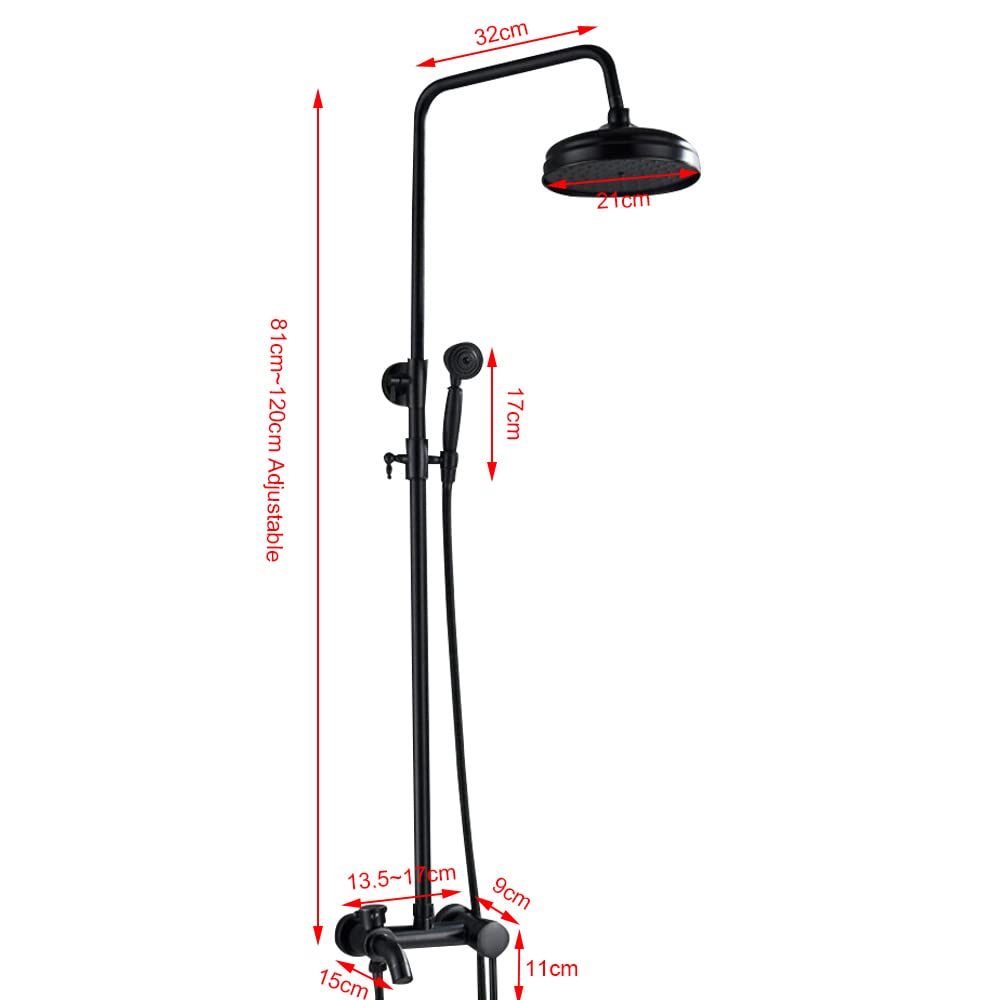Deszczownica zestaw prysznicowy system prysznicowy armatura prysznicowa Rain Shower Set armatura prysznicowa antyczna nostalgiczna z prysznicem ręcznym montaż ścienny prysznic kompletny panel