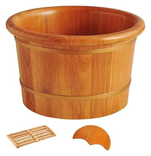 Cubeta de Madera Sólida para Spa de Pies 26 cm