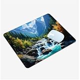 Tappetino Mouse Piccolo,Tappetino Scrivania Alpino Tappetino Mouse Gaming 150x200mm,Canyon Mouse Pad con Base in Gomma Antiscivolo,Impermeabile Mousepad con Bordi Cuciti per Computer,PC,Laptop T1-105