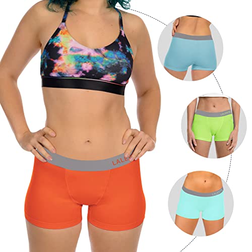 Laleste Women's Cotton Boxer Briefs 3" Inseam Anti Chafing Boy Shorts Panties 5 Pack #TOP1