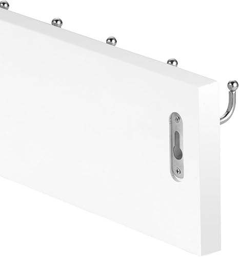 Miniatura 9 de Treehouse - Estante organizador de cinturón, con capacidad para más de 28 cinturones grandes, soporte de almacenamiento de metal resistente y madera