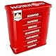 Kerpers® Tablettenbox 7 Tage | MADE IN GERMANY | Pillendose mit 4 Fächer - morgens mittags abends nachts | Medikamentenbox für Tabletten und Supplements (1 Stück Rot)