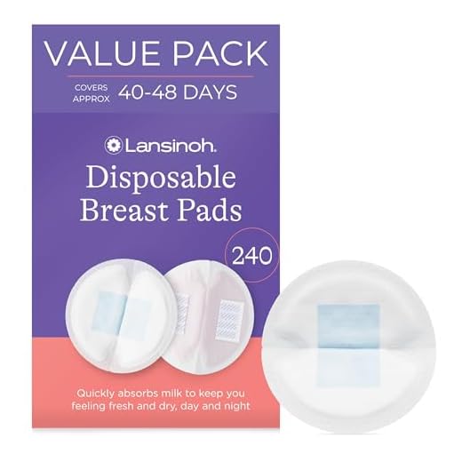 Lansinoh Stay Dry Disposable Nursing Pads for Breastfeeding, 240 Count
