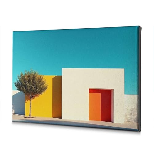 Toile minimaliste architecture 40x60cm pour réveiller un mur blanc