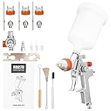 REFINE Spray Gun Kit, Auto Paint Gun with 1.4/1.7/2.0mm Nozzle Sets, 600cc Cup, Professional Automotive Air Spray Gun with Air Regulator for Cars, House ＆ DIY Painting
