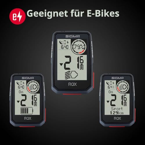 SIGMA Fahrradcomputer Kabellos ROX 2.0 Schwarz - GPS, Smart Navigation & E-Bike Kompatibilität...