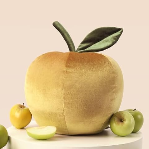 Ashler Apple Shaped Velvet Throw Pillow Cover