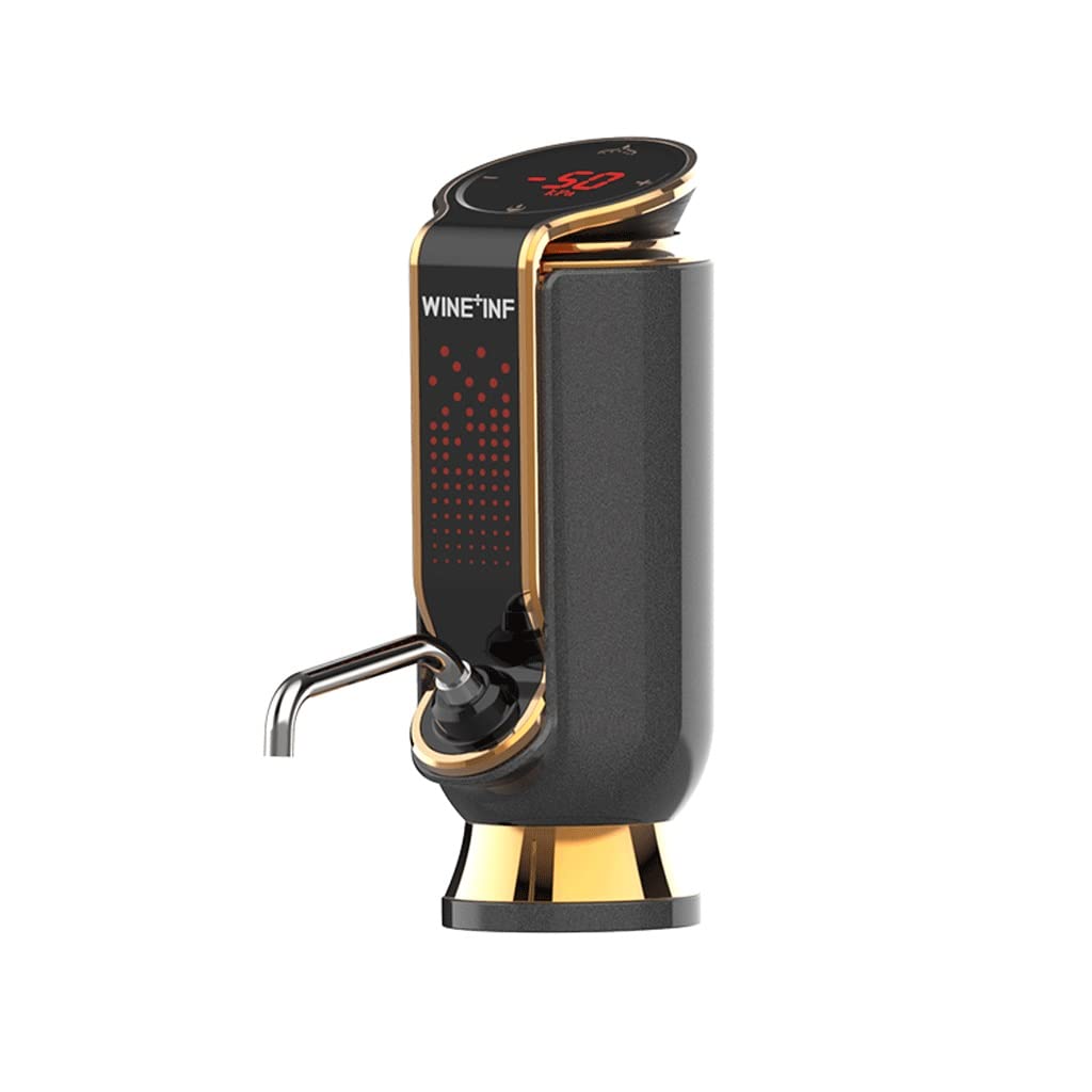 Aspirateur de vin haut de gamme intelligent noir avec système de vide d'air électronique