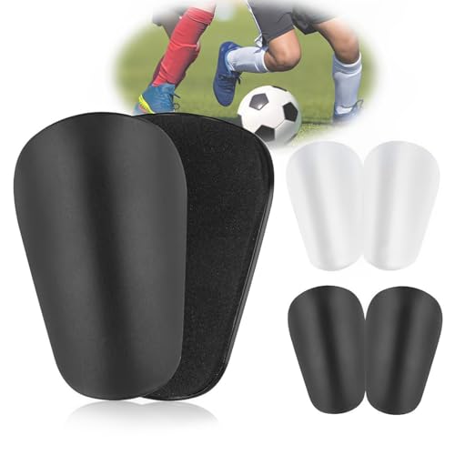 JRYXDS 2 Pezzi parastinchi, parastinchi Calcio, parastinchi Calcio Adulto,parastinchi Bambino, parastinchi ergonomici per Adolescenti e Adulti(Nero, Bianco)