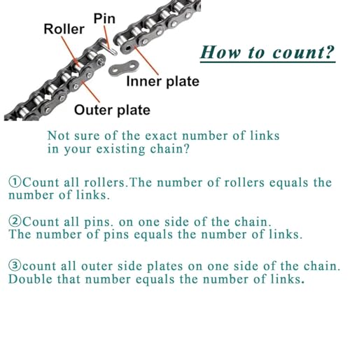 Image of QYMOTO Upgraded KT196 O-Ring Drive Shaft Chain Go Kart Chain 420 RO-32 Link, Sealed Roller Chain for Coleman Powersports 196cc Go Kart Parts More Durable