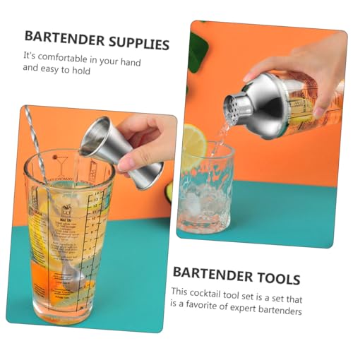 Shakers à cocktail acier inoxydable : kit ustensiles barman colorés - 7