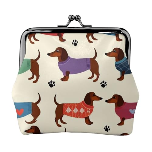 Coin Purse Small Pu Leather Change Purse Wallet Bag cute clothes dachshunds dog (3) Change Pouch Car Coin Holder Pouch For Women
