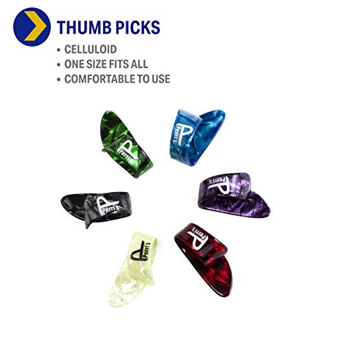 Perri's Leathers | Celluloid Thumb Picks | 6-Pack | Verschillende Kleuren | CTP-AST1 - Image 3