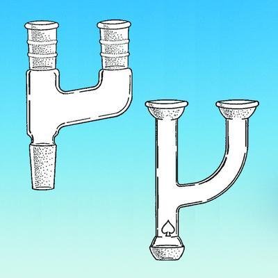 Adaptateur Claisen 19/22 en verre rodé pièce de verrerie à tubulure latérale parallèle