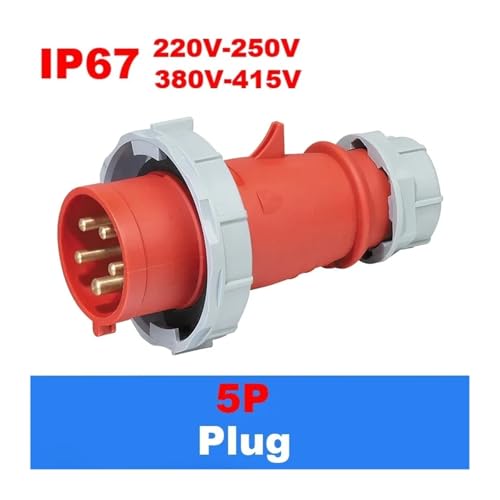 Evita apagones con el conector industrial IP67 de 5 pines 16A impermeable de alta gama 3