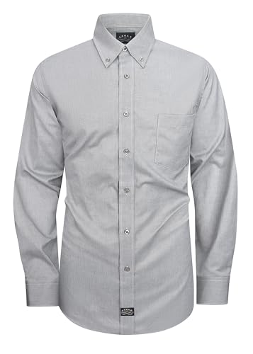 Eagle Men's Long Sleeve Oxford Dress Shirt, Multiple Sizes, Regular Fit, Button Down Collar, 100% Cotton2