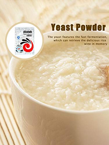 yahede Rijstwijn gist 110 verpakkingen gistpoeder zoete Koji Chinese rijst wijn fermentatie starter zuurdesem poeder… - Afbeelding 5