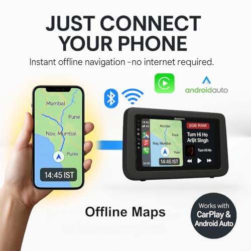 Image of Modorwy Original QLED 9 inch Zlink Car Android Stereo | OS 13 | 2GB+32GB | Display Support Car Play & Android Auto | incl. AHD Rear Camera & Frame Compatible with Maruti Alto K10 New - 1 Year Warranty