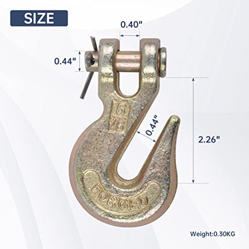 Batoneco 5/16" Clevis Grab Hooks G70 Chain Hook For Trailer Towing, Machinery Lifting, Cargo Transport, Alloy Steel Forged 5400 Lbs Wll (2-Pack) #TOP1