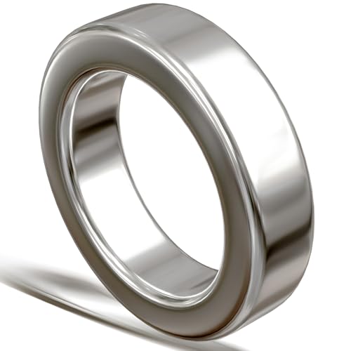 Stainless Steel Penis Rings for Men Weight Metal Cock Ring for Harder Longer Stronger Erections - Erection Enhancing Sex Toy 5.22 oz (M: 1.61 Inch)