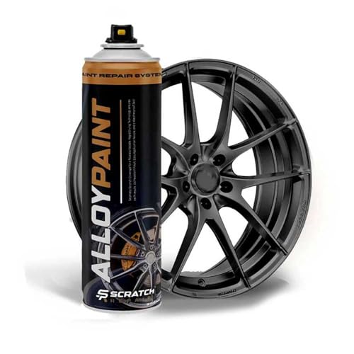 Anthercite Grey Alloy Wheel Paint - 400ml Aerosol Spray Can, Fast Drying 1K Basecoat for Superior Coverage Durability (Aerosol Paint + Lacquer)