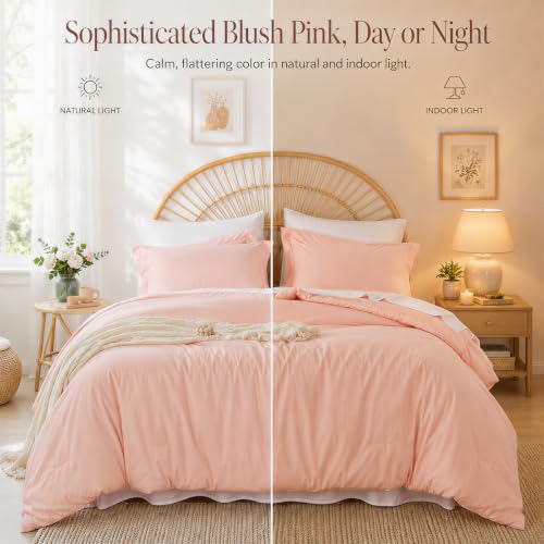 Image of weigelia Pink King Comforter Set with Sheets - 7 Pieces Bed in a Bag King