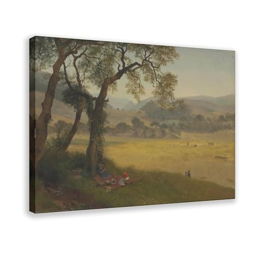 Toile Albert Bierstadt pour cadre de bureau Décoration murale chic salon et espace de travail