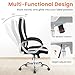 NEO Chair Office Desk Ergonomic Gaming Chair High Back Adjustable Computer Chair with Wheels and Lumbar Support Comfy Leather Executive Swivel (Black)
