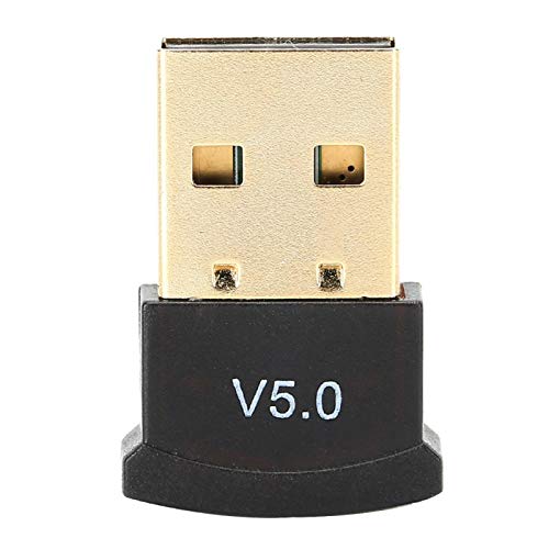 PUSOKEI USB Bluetooth 5.0 Adapter, Low Power Wireless Audio Music Stereo Receiver for Desktop, Laptop, Mouse, Keyboard, Printers, Headsets, Speakers