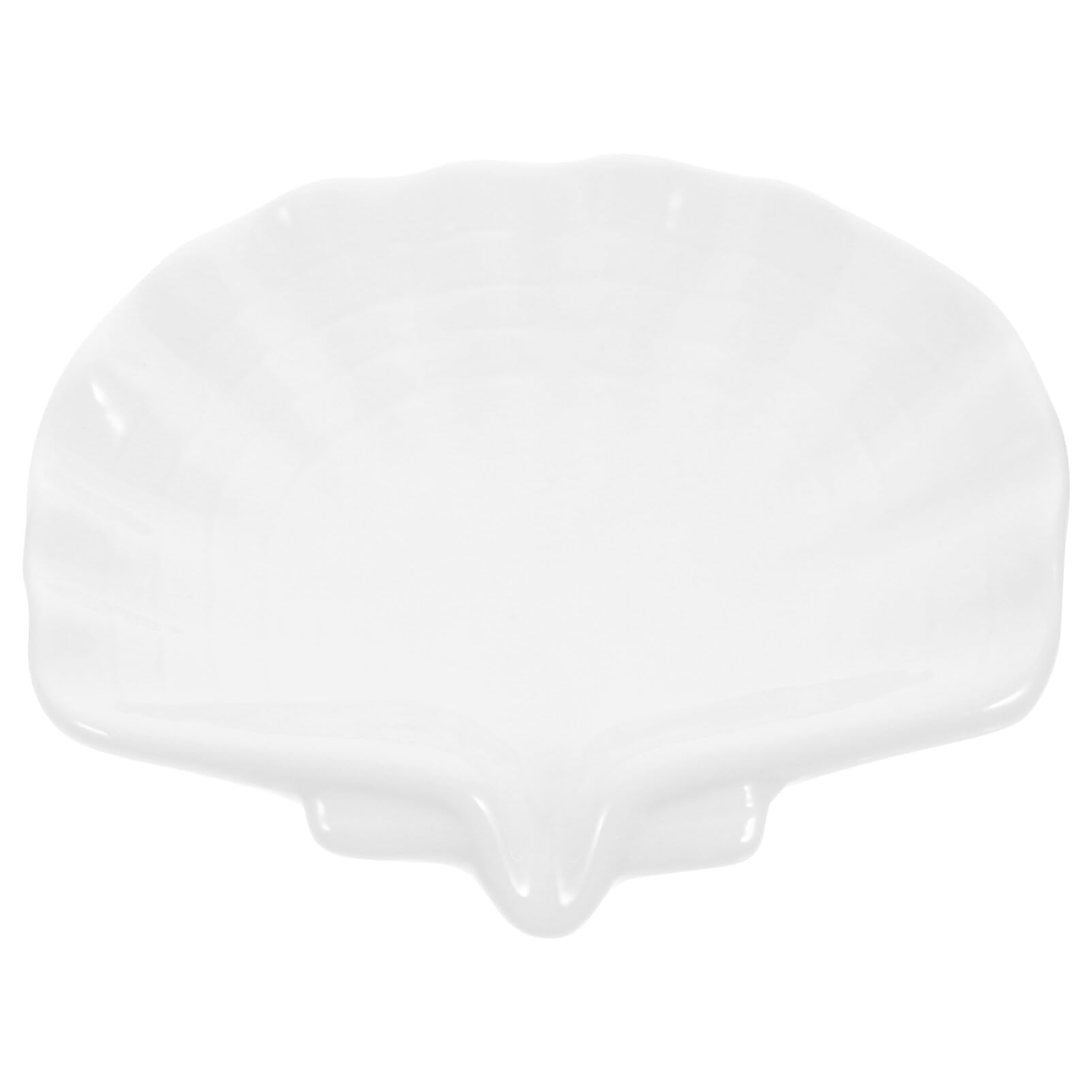 Porte-savon en céramique blanc auto-drainant coquillage