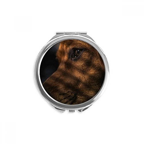 Miroir de poche motif chien rond portable miroir maquillage fait main DIYthinker
