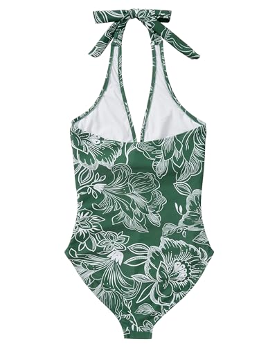 Image of SUUKSESS Women Sexy Tummy Control One Piece Swimsuits Halter Push Up Bathing Suits