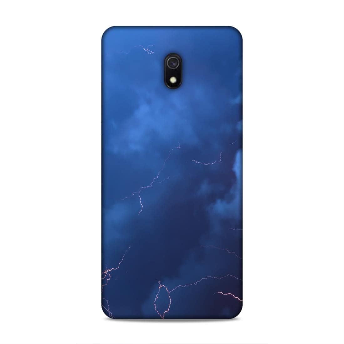 ragy Designer Printed Hard Plastic Matt Finish Mobile Case Back Cover for Xiaomi Redmi 8A | Night View, Clouds, Thunderstorm, Lightning-1669
