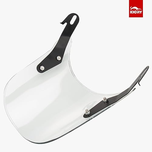 Miniatura 9 de Parabrisas universal pequeño para motocicleta, deflector de viento delantero con soporte de montaje para motocicleta de 7 pulgadas, compatible con
